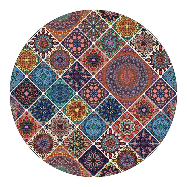 Round Fitted Tablecloth Elastic Table Cover