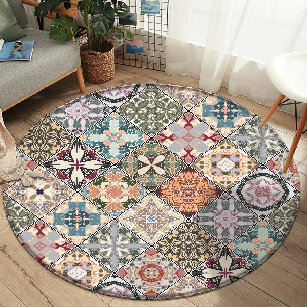 Round Fitted Tablecloth Elastic Table Cover